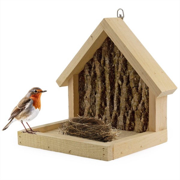 Uncle Dunkels Premium Songbird Nesting Platform; Rustic Handmade Bird Roosting