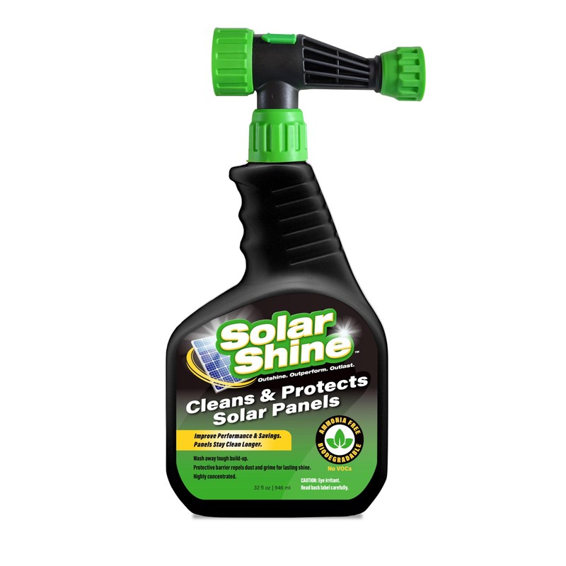 Solar Shine Glass Solar Panel Wash, Cleaner & Protectant -
