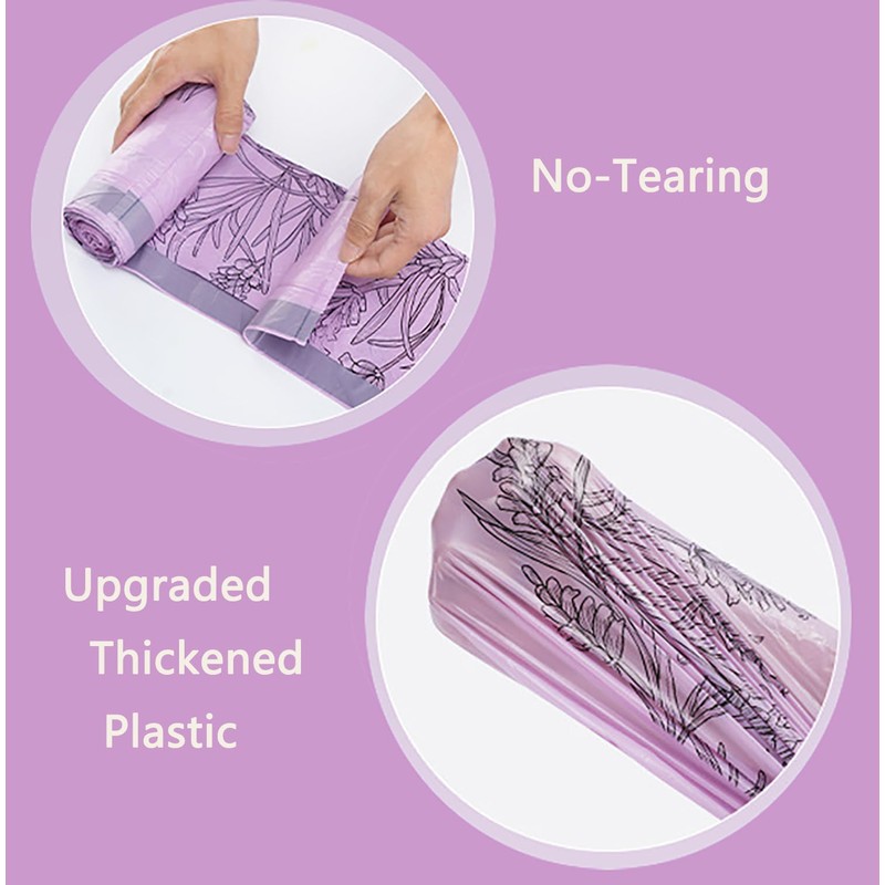 2.6 Gallon Small Trash Bags Tearing-Free Drawstring for Bathroom Office