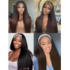 Julia Hair 12A Headband Wig Human Hair Yaki Straight Glueless