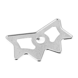 DGZZI Billiard Bridge Head Silver Aluminium Alloy Slip-On Moosehead Bridge Head for Billiard Pool Cue Stick