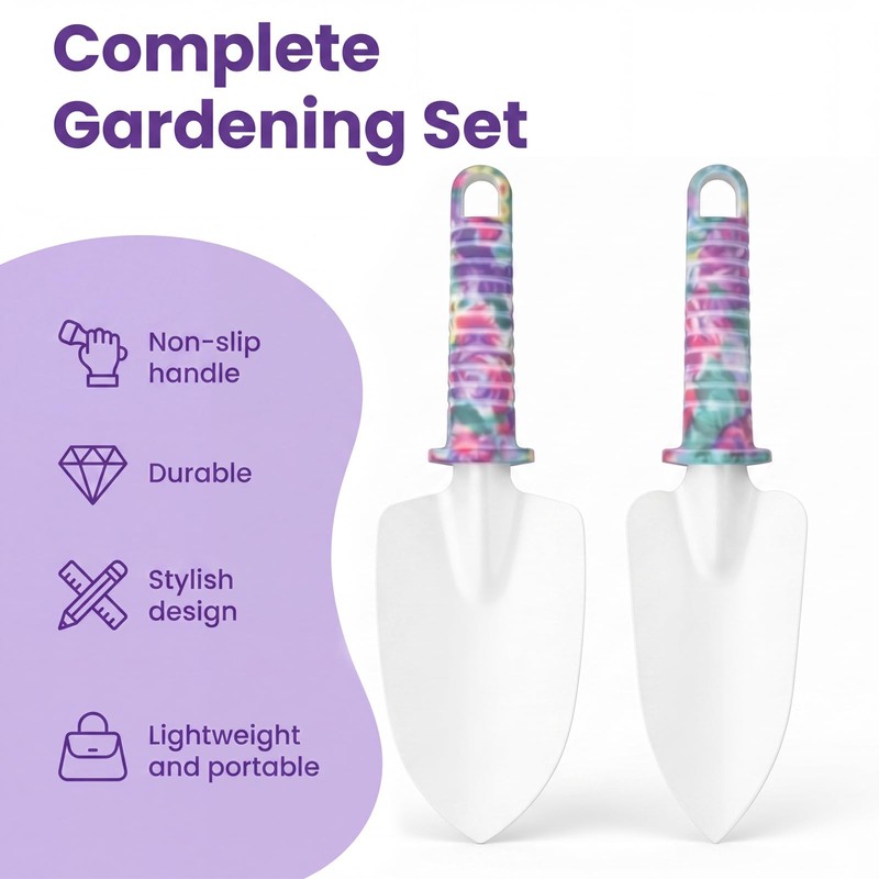 Tazoueoo 10-Piece Garden Tool Set with Sturdy Carrying Case –