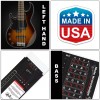 Note Knowledge Left Hand Bass Guitar Fretboard Note Map Decals