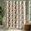 Lofaris Floral Pattern Shower Curtain 72x72 Inches, Elegant Botanical Bathroom