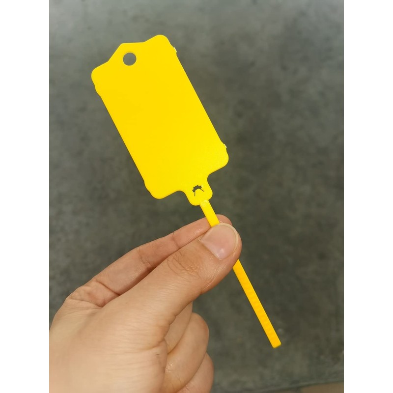 100pcs Reusable Blank Plastic Tags Ties Key Tags 1.45"*2.48" Serrated