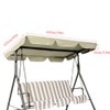 JEWELTH Traditional/Cottage Swing Canopy Replacement Top, 3 Seat Patio Swing