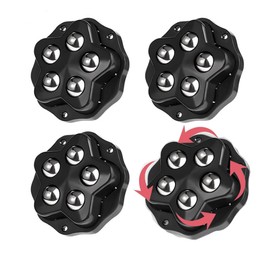 LSTORENICE 4Pcs Stainless Steel Paste Universal Wheel with Ball Bearings Swivel for Storage Box Furniture Bins Bottom Trash Can Appliances Universal Kitchen Self Caster Wheels 2024 Upgrade 360 Degree