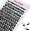 LAUBESS Cluster Lashes 240pcs 40D DIY Eyelash Extensions D Curl