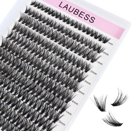 LAUBESS Cluster Lashes 240pcs 40D DIY Eyelash Extensions D Curl Long Individual Mixed Trays Faux Mink 0.07 0.10 Black (40D-0.07D-9-16mm) 1 Count / 클러스터 래쉬 240pcs 40D DIY 속눈썹 연장 D 컬 롱 개별 혼합 트레이 가짜 밍크 0.07 0.10 블랙 (40D-0.07D-9-16mm) 1 Count