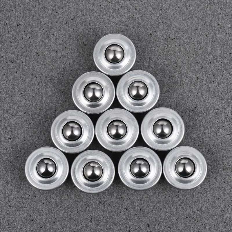 VILLCASE 10pcs Stainless Steel Ball Transfer Bearing Casters Universal Base