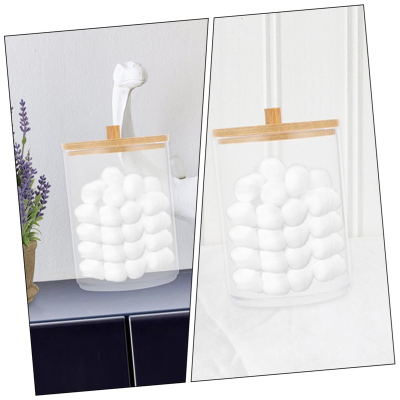 NOLITOY Cotton Pad Holder Box Set Acrylic Swab Storage Case