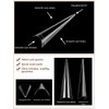 Stiletto Nail Tips 500 Pieces Half Cover Without C Curve