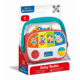 Clementoni Baby Radio - Electronic Music Toy with Animal Sounds, Light & Melodies - Educational Toy to Promote Perception & Motor Skills - For Toddlers from 6 Months - 17525