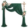 Wedding Arch Draping Fabric,4 Panels 28" x20ft Emerald Green Wedding