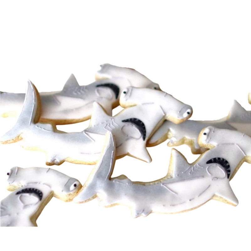 1 Dz. Hammerhead and Great White Shark Cookies! Ocean Themed