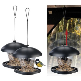 Royal Gardineer Bird House Feeder Set of 2 Weatherproof Hanging Bird Feeders (Bird Feeder Silos, Bird Feeders)