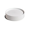 Abode Homewares Mesa Polypro Set of 4 Dinner Plates, White,