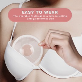 Kangmeile Pack of 2 Reusable Breast Milk Collection Trays Breast Cups Breast Cups Soft Milk Saver Flexible Anti-Overfill Breast Pad for Breastfeeding, Collecting and Storing Breast Milk