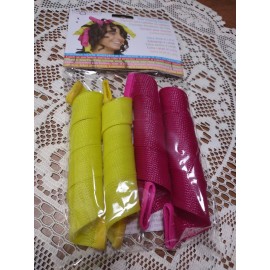 Curlformers Hair Curling Spirals 4 PK Extra Wide And Long NO HEAT CURLERS NEW