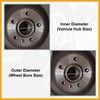 Partuto 4pcs Plastic 54.1mm to 60.1mm Car Centric Rings Wheel