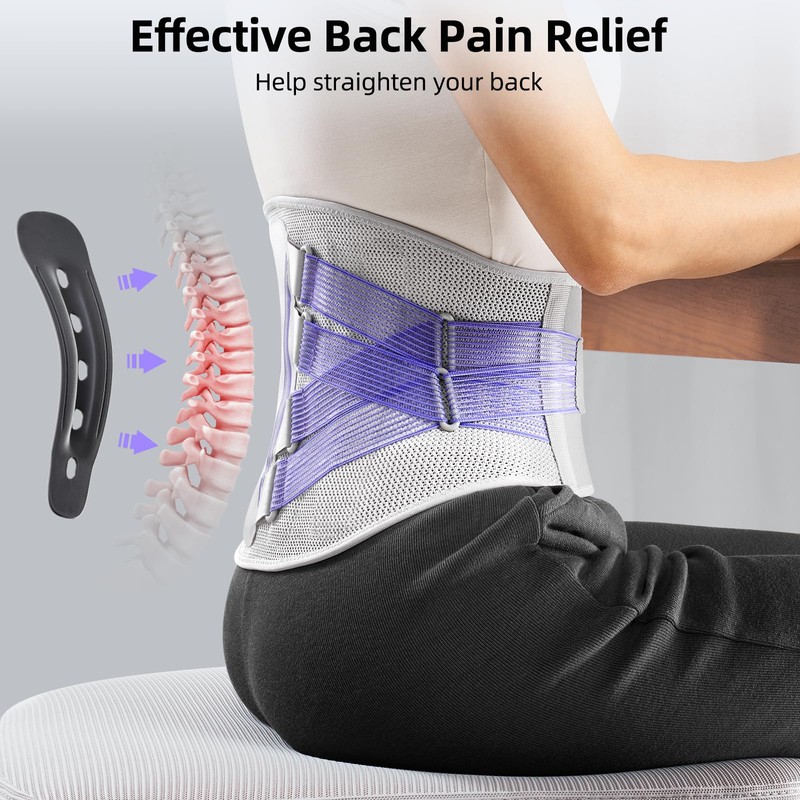 FREETOO Back Brace for Lower Back Pain Women with Bionic