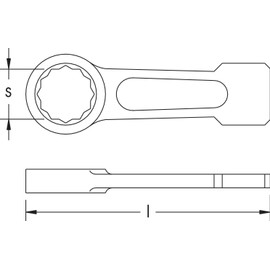 CS Unitec EX201B-020UA Non-Sparking Aluminum Bronze (Albr) 1In 12 Point Box End Striking Wrench