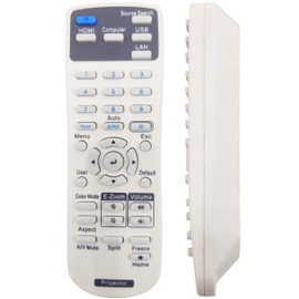 INTECHING 2198635 Projector Remote Control for Epson BrightLink EB-735Fi, Home Cinema 1080, PowerLite 992F/ E20/ EB-720/ EB-725W/ EB-L200SW/ EB-L520U/ EB-L630U/ EB-L730U/ X49