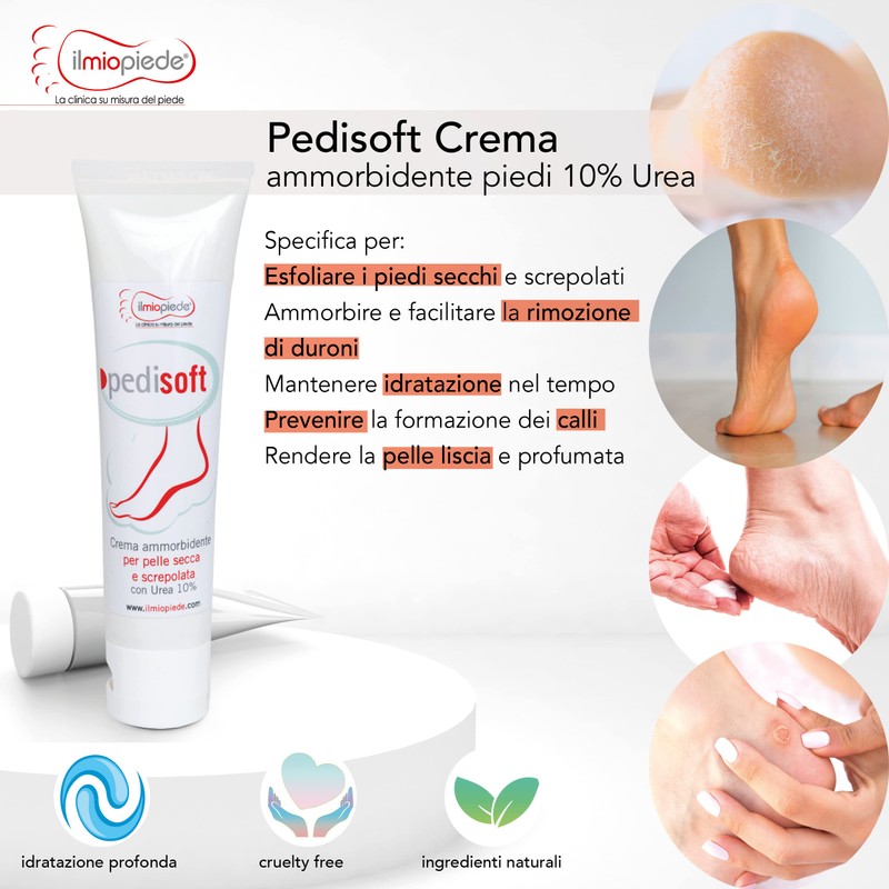 Pedisoft. Weichmachende Creme mit 10% Urea für sofortige Wirkung auf