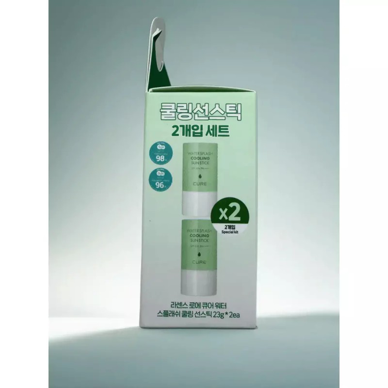 Kimjeongmun Aloe 김정문 큐어 워터 스플래쉬 쿨링 선스틱 23g 2개