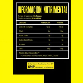 Aminoácidos BCAA OCRE 34 ZERO Polvo 1Kg Naranja Sin Gluten 100 Porciones                                                                              