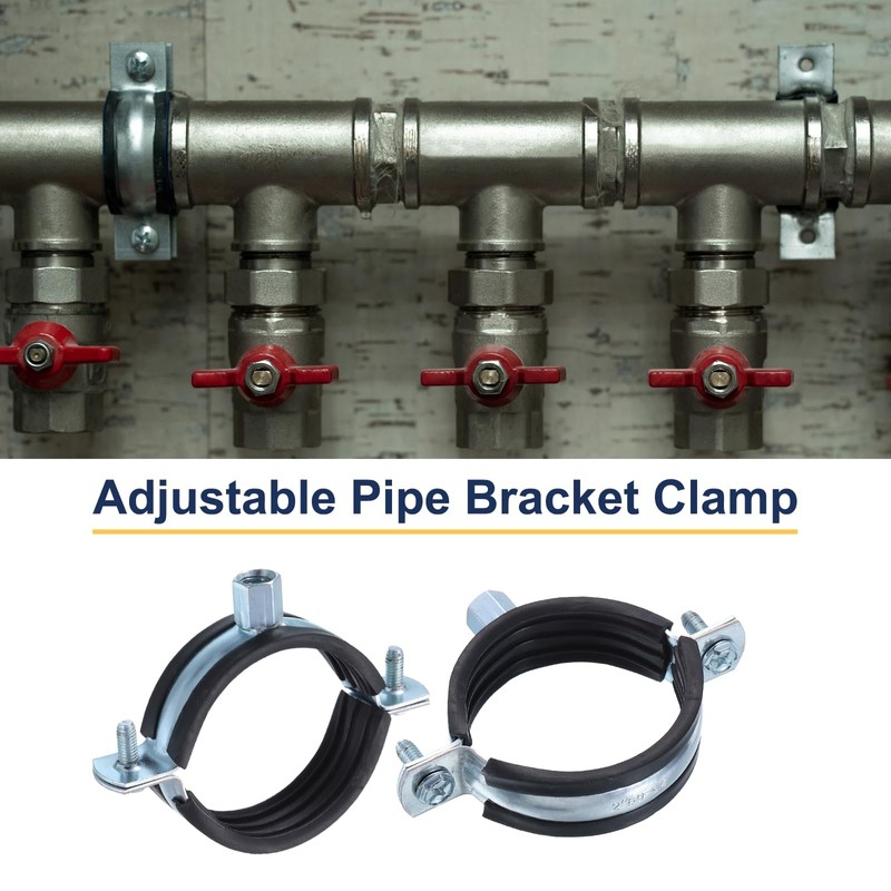 uxcell 12 Pcs Split Ring Pipe Hanger, 63mm/2.5inch Adjustable Pipe