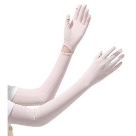 UV Protection Gloves Driving Gloves Women, Full Finger Arm Sleeve Long UV Gloves Sun Gloves Sun Protection Gloves, Thin Touchscreen Gloves UV Light Gloves Women Cycling Gloves for Women (Pink)