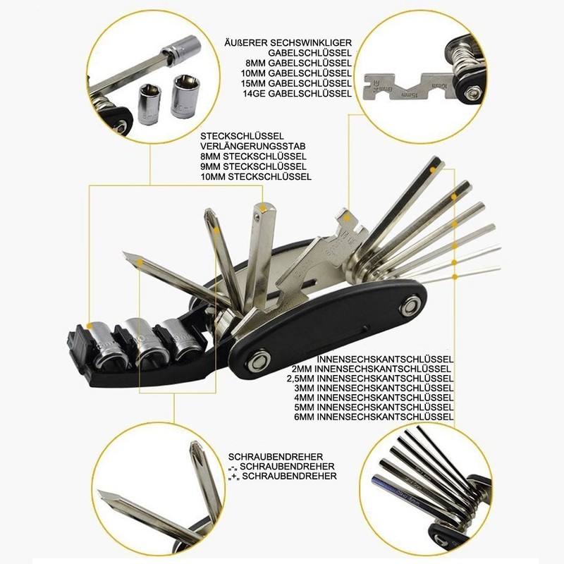 DAWAY Bicycle Repair Tool Set – A36 Waterproof Bicycle Saddle