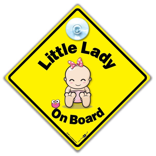 Little Lady On Board Baby Car Sign, Baby on Board