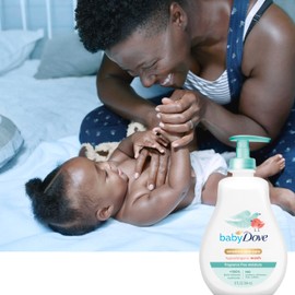 Baby Dove Sensitive Skin Care Baby Wash For Baby Bath Time Fragrance Free Moisture Fragrance Free and Hypoallergenic, Washes Away Bacteria 13 oz