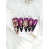 Tinkerbell handmade nail tips - Long stiletto / 팅커벨 수제네일팁