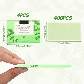 400 Blätter Gesichts-Löschpapier, Grüntee Löschpapier Öl, Ölabsorbierendes Papier für Männer Frauen, Gesicht Blotting Papers für Fettige Hautpflege, Halten Sie die Haut Frisch und Glatt (Minze)