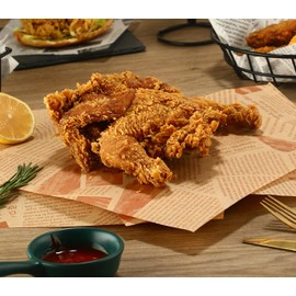 Deli Wax Baking Paper,50 Sheets Square Wrapping Oil-Absorbing Kraft Paper,Newspaper Theme Sandwich Greaseproof Food Basket Liners Paper for Cakes,Breads,French Fries,Pizza,Burgers,Hot Dogs,8.7 inch