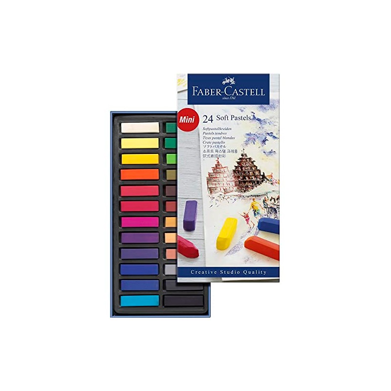 FABER-CASTELL Softpastellkreiden CREATIVE STUDIO, 24er Etui, Menge 24