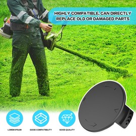 MUFUSHAN Pack of 2 Grass Trimmer Spool Cover Spool Cover Compatible with Parkside Cordless Grass Trimmer PRTA 20-Li (A1,B2,C3,D3), PRT 550(A1,A2,A3,A5,B6)
