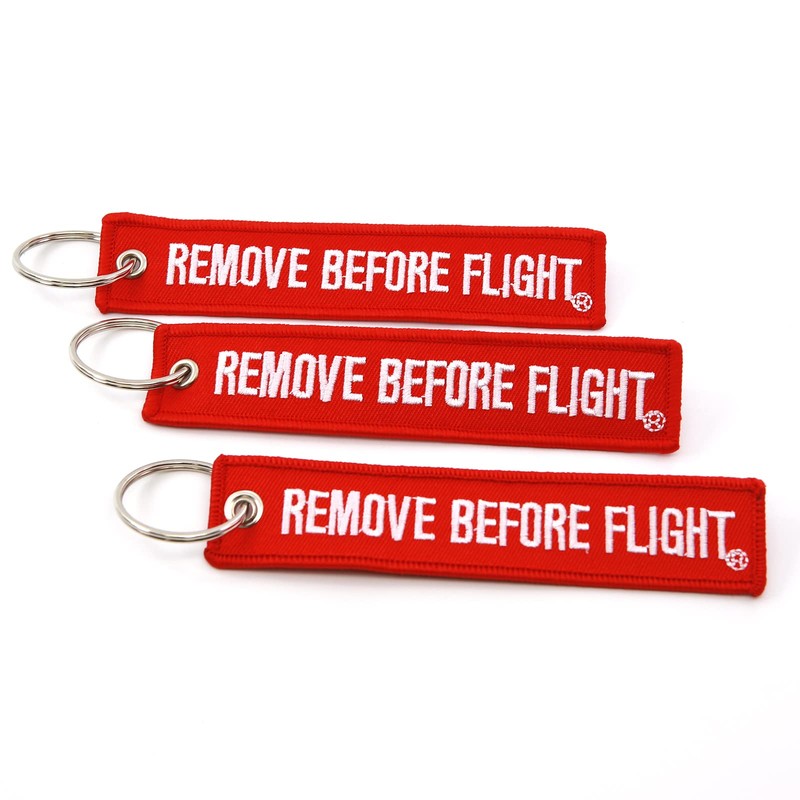 Rotary13B1 Remove Before Flight Key Chain - 3 Pack Red
