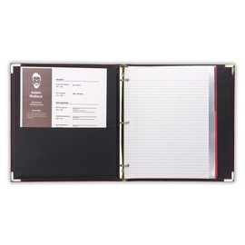 Samsill Classic Collection Executive Presentation 3 Ring Binder, 0.5-Inch Round Ring Binder, Holds 100 Sheets, Professional Binder, Burgundy (15114)