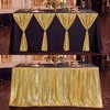 Moukeren 6 ft Gold Sequin Tutu Table Skirt Teacher Table