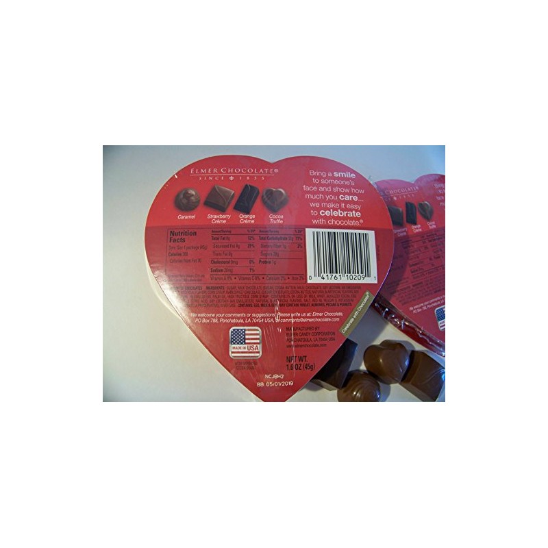 Elmer Chocolate in Heart Shaped Boxes (Pack of 2)