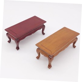 Vaguelly 1Pc Models Mini Desk for Dolly House Birch Doll House Desk Vintage Manual Wooden Miniature Small Table Wooden Table red Mini Solid Wood Coffee Table Furniture Toy Room