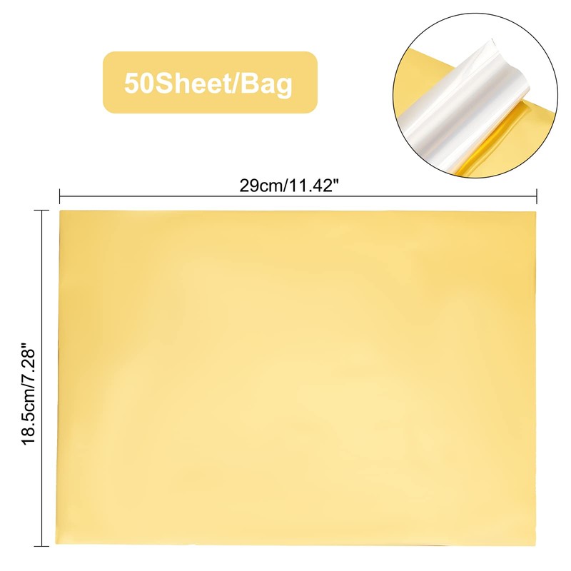 SUPERFINDINGS 50 Sheets Toner Reactive Foil 11.42x7.3in Rectangle Metallic Transfer