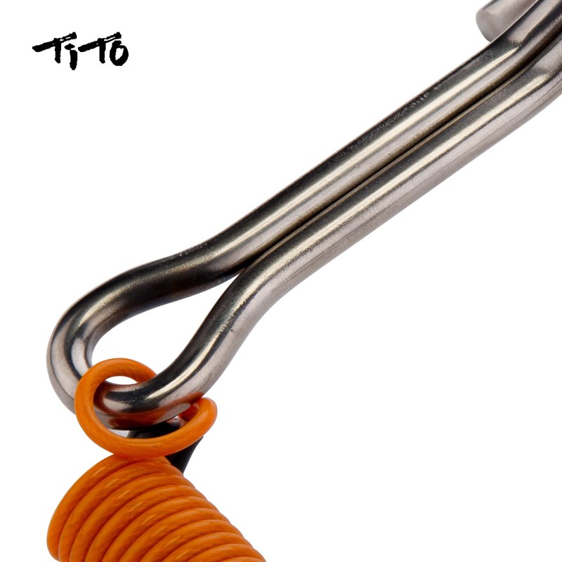 TiTo 1pcs Scuba Diving Hook, Titanium Alloy Scuba Double Diving