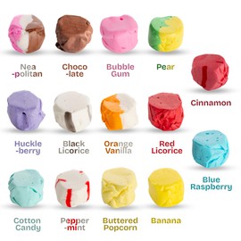 Snackathon Salt Water Taffy Assorted Mix – 14 Flavor Variety, Bulk 2 LB Family Size, Soft & Chewy Gourmet Candy, Approx. 140+ Individually Wrapped Pieces