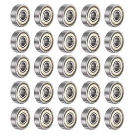 sourcing map 25pcs 626ZZ Deep Groove Ball Bearings 6mm Bore 19mm OD 6mm Thick Carbon Steel Double Shielded ABEC3 Z1 Bearing for Motors