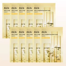 Meoncell Aviv Mask Pack Sheet Tone Up Moisture Glow Vita C 10 Sheets BNA / 메온셀 아비브 마스크팩 시트 톤업 수분 물광 비타 C 10매 BNA